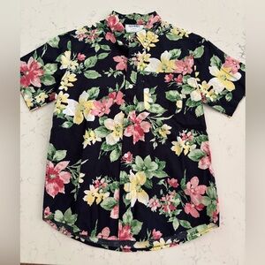 Old Navy boys Floral Navy Shirt